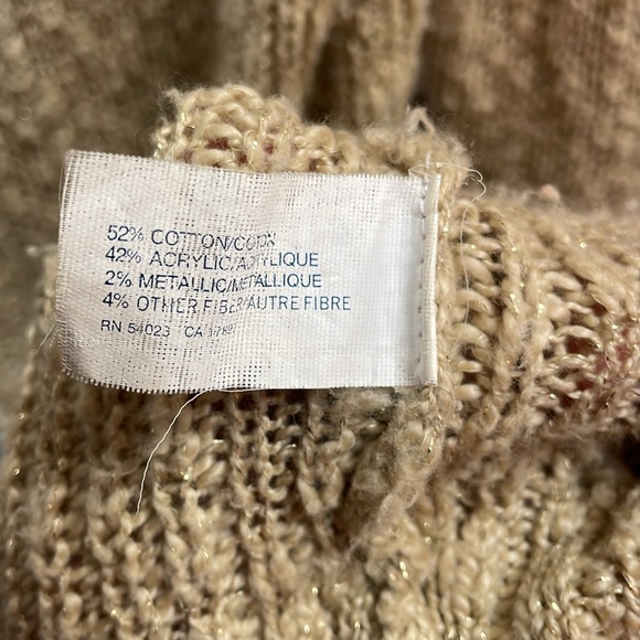 GAP-Women's Gold Button-Up Cardigan Sweater Size L - Picture 6 of 6